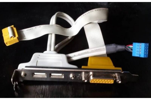 Extensie USB Placa Adaptor spate PC, 2x USB + 1 gameport, Noua