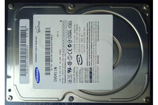 Hard disk Samsung SpinPoint 40GB IDE 3,5" 5400rpm 2MB SV0411N UltraATA (Second-Hand)