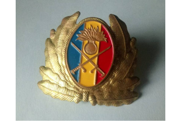 Insigna Militara Cascheta Razboiul Rece  - Ofiter Superior Infanterie Română 1960 (Vintage)