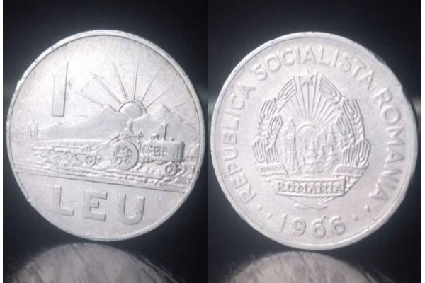 Moneda 1 leu 1966 - RSR (Veche)