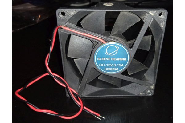 Ventilator Cooler 12V, 80mm, DC curent continuu, Second Hand