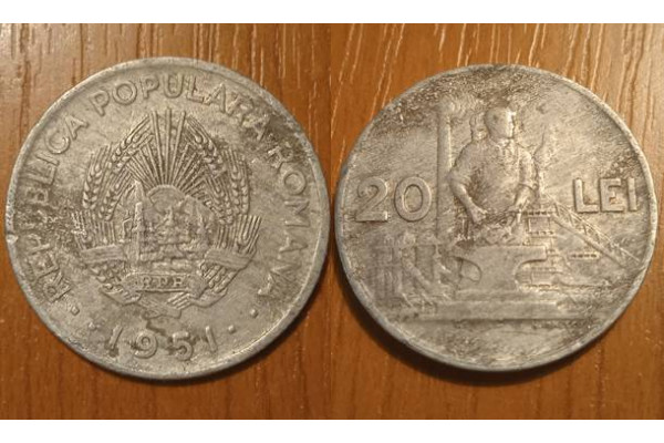 20 lei 1951 - RPR, Moneda Veche