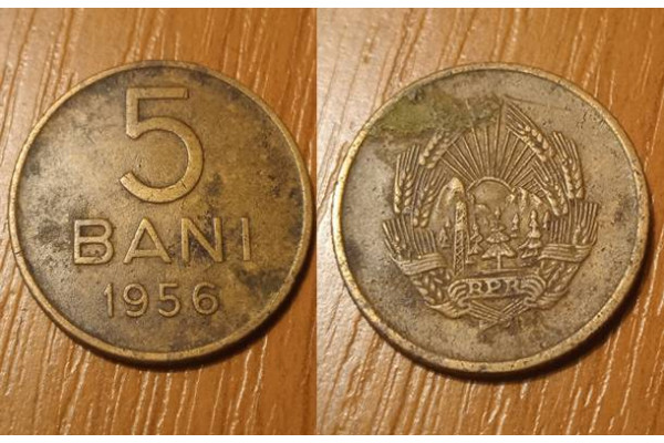 5 bani 1956 - RPR, Moneda Veche