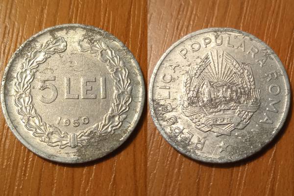 5 lei 1950 - RPR, Moneda Veche