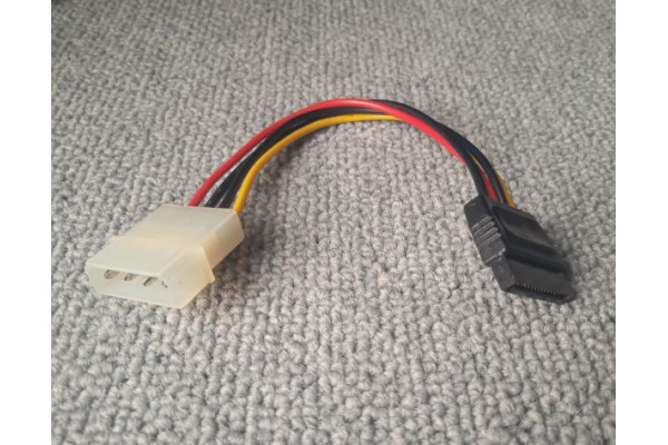 Cablu adaptor Alimentare Hard disk / DVD / SSD SATA Molex(IDE) => SATA, Second Hand