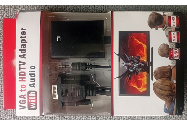 Cablu convertor iesire VGA+Audio la HDMI, Nou