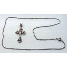 Cruciulita cu Isus si lantic din Argint, Vechi