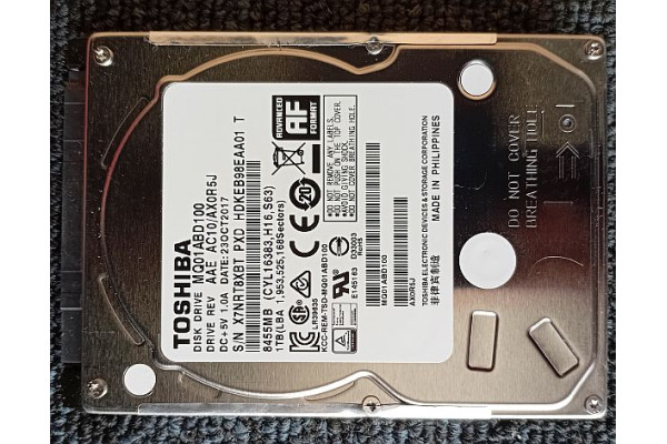 Hard disk laptop Toshiba 1TB, MQ01ABD100, 5400, 8MB, SATA2, Second Hand