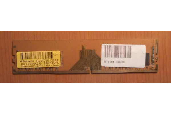 Memorie Zeppelin, 4GB, DDR4, 2400MHz, CL17, Bulk, ZE-DDR4-4G2400b, Noua