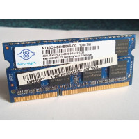 Memorie laptop Nanya 4GB DDR3, 1333MHz, PC3-10600S, Second Hand