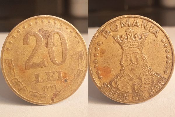 Moneda 20 lei 1991, Stefan cel Mare, Veche
