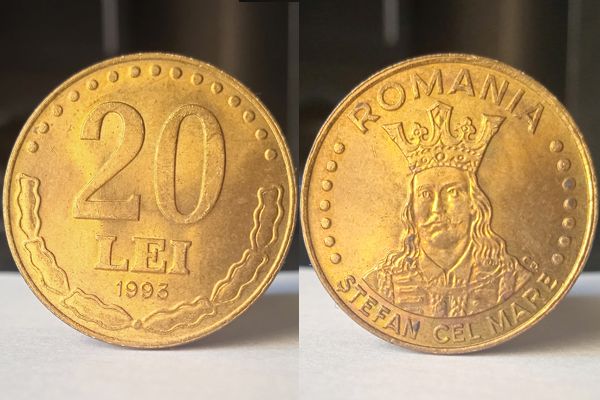 Moneda 20 lei 1993, Stefan cel Mare, Veche