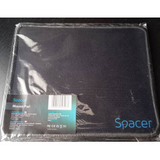 Mousepad Spacer, cauciuc si material textil, 220x180x2mm, negru (Nou)