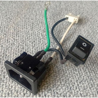 Mufa alimentare tip PC IEC C14, cu comutator si masa, Second Hand