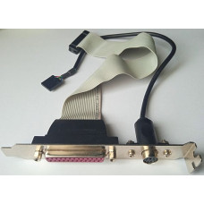 Placa PC vechi, bracket cu port paralel DB25 si port PS/2