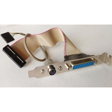 Placa PC vechi, bracket cu port paralel DB25 si port PS/2
