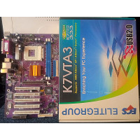 Placa de baza PC ECS Elitegroup K7VTA3, socket A / 462, DDR, AGP, IDE, vintage, Second Hand