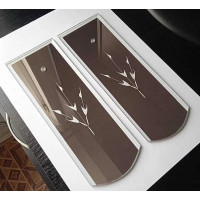 Placa sticla ornament 220 x 78 mm, Second Hand