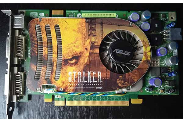 Placa video Asus GeForce 8600 GTS Stalker - Shadow of Chernobyl, PCIe, vintage, de colectie; Defecta
