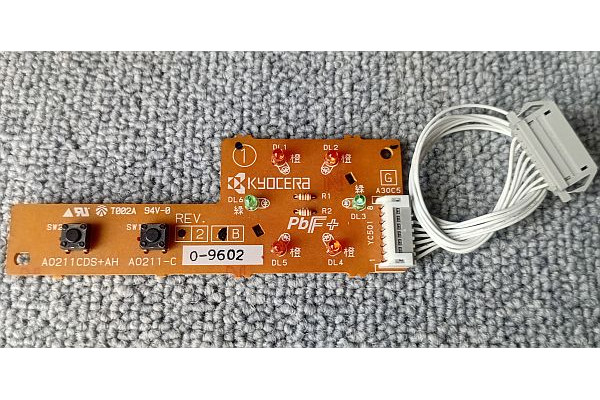 Placuta cablaj cu 2 switch si 6 LED in cerc, Second Hand