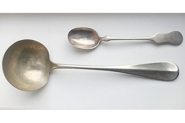 Polonic si lingurita din Argint, Vintage