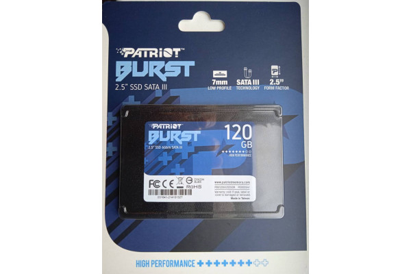 SSD Patriot Burst, 120GB, SATA3, 2.5inch, 560/540MB/s, PBU120GS25SSDR, Nou