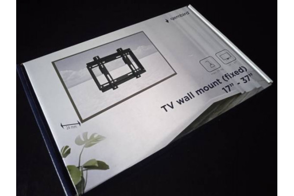 Suport TV de perete Gembird, Fix, 17-37'', 200x200mm, Max 25kg, WM-37F-01, Nou