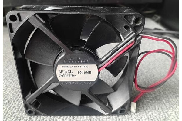 Ventilator Cooler Nidec Beta SL, 24V, 0.13A, 80x80x25mm, DC curent continuu, Second Hand